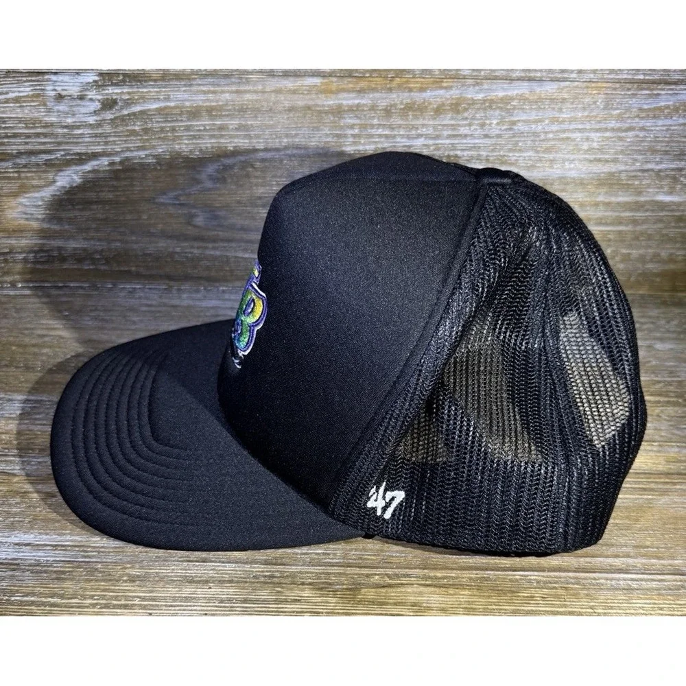 '47 Tampa Bay Devil Rays Inaugural Season SnapBack Black Baseball Trucker Hat